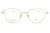 Okulary korekcyjne unisex Vermari Milano VOT0054 C1 złoty mat tytan widok z przodu