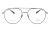 Okulary korekcyjne unisex Vermari Milano VOT0050 C3 srebrne z granatowym rantem tytan widok z przodu