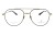 Okulary korekcyjne unisex Vermari Milano VOT0050 C1 złoty mat z czarnymi rantami tytan widok z przodu