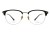 Okulary korekcyjne unisex Vermari Milano VOT0038 C2 czarny mat z złotym połyskiem tytan widok z przodu