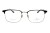 Okulary korekcyjne unisex Vermari Milano VOT0057 C2 czarny mat z srebrnym dołem tytan widok z przodu