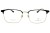 Okulary korekcyjne unisex Vermari Milano VOT0057 C1 czarny mat z złotym połyskiem tytan widok z przodu