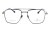 Okulary korekcyjne unisex Vermari Milano VOT0049 C2 granatowy mat z srebrnymi akcentami tytan widok z przodu