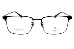 Unisex okulary korekcyjne VERMARI VOT0048 C3 — prostokątne, czarny mat