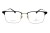 Okulary korekcyjne unisex Vermari Milano VOT0048 C1 czarny mat z złotym połyskiem tytan widok z przodu