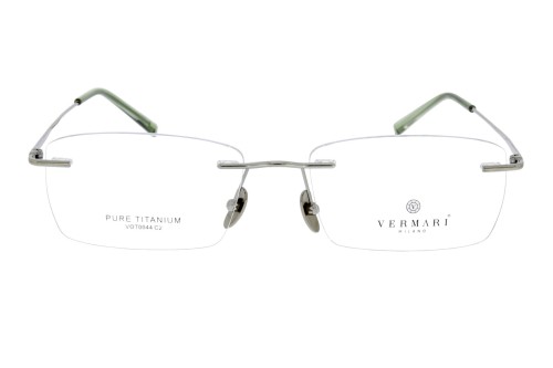 Okulary korekcyjne unisex Vermari Milano VOT0044 C2 srebrny mat tytan widok z przodu