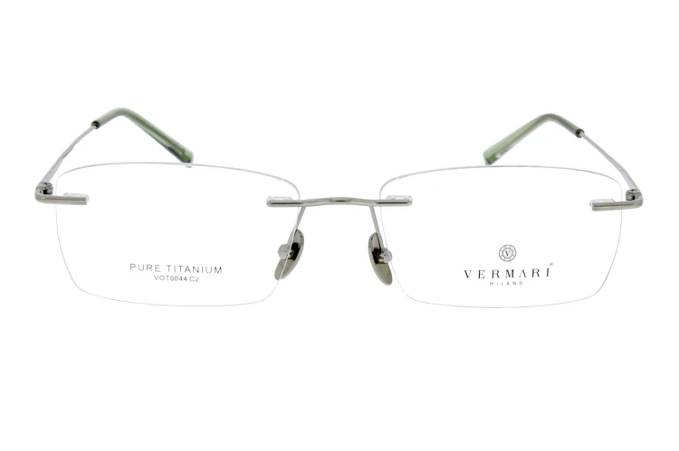 Okulary korekcyjne unisex Vermari Milano VOT0044 C2 srebrny mat tytan widok z przodu