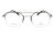 Okulary korekcyjne unisex Vermari Milano VOT0061 C3 srebrny mat z czarnym akcentem tytan widok z przodu