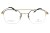 Okulary korekcyjne unisex Vermari Milano VOT0061 C2 złoty z czarnym górnym rantem tytan widok z przodu