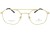 Okulary korekcyjne unisex Vermari Milano VOT0061 C1 złoty mat tytan widok z przodu