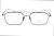 Okulary korekcyjne unisex Vermari Milano VOT0058 C3 srebrny mat z czarnymi rantami tytan widok z przodu