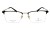 Okulary korekcyjne unisex Vermari Milano VOT0065 C1 czarno-złote tytanowe widok z przodu
