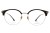 Okulary korekcyjne unisex Vermari Milano VOT0041 C1 czarny mat z złotymi elementami tytan widok z przodu
