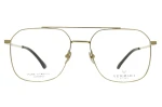 Męskie okulary korekcyjne VERMARI VOT0039 C3 — aviator, złoty mat