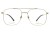 Okulary korekcyjne unisex Vermari Milano VOT0039 C3 złoty mat tytan widok z przodu