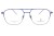 Okulary korekcyjne unisex Vermari Milano VOT0087 C3 niebieski mat z srebrnym dołem tytan widok z przodu