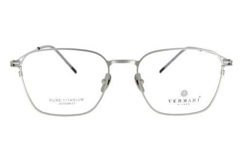 Okulary korekcyjne unisex Vermari Milano VOT0086 C7 srebrny mat tytan widok z przodu