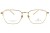 Okulary korekcyjne unisex Vermari Milano VOT0086 C3 złoty mat tytan widok z przodu