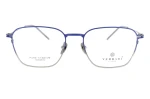 Męskie okulary korekcyjne VERMARI VOT0086 C2 — wielokątne, niebieski mat