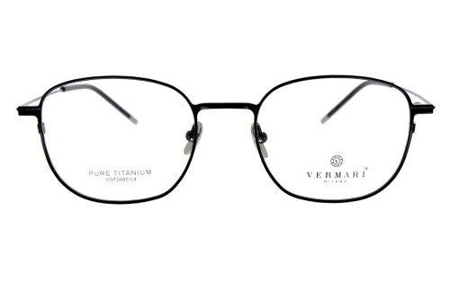 Okulary korekcyjne unisex Vermari Milano VOT0085 C4 czarny mat tytan widok z przodu
