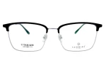 Męskie okulary korekcyjne VERMARI VOT0082 C3 — clubmaster, czarny mat