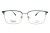 Okulary korekcyjne unisex Vermari Milano VOT0082 C2 szary transparentny z srebrnym dołem tytan widok z przodu