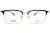 Okulary korekcyjne unisex Vermari Milano VOT0082 C1 czarno-złote tytanowe widok z przodu