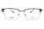 Okulary korekcyjne unisex Vermari Milano VOT0081 C2 granatowe z srebrnym dołem tytan widok z przodu