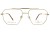Okulary korekcyjne unisex Vermari Milano VE898 C1 złoty mat metal widok z przodu