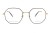 Okulary korekcyjne unisex Vermari Milano VE903 C3 czarny mat z złotym mostkiem metal widok z przodu