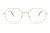Okulary korekcyjne unisex Vermari Milano VE903 C1 złoty mat metal widok z przodu