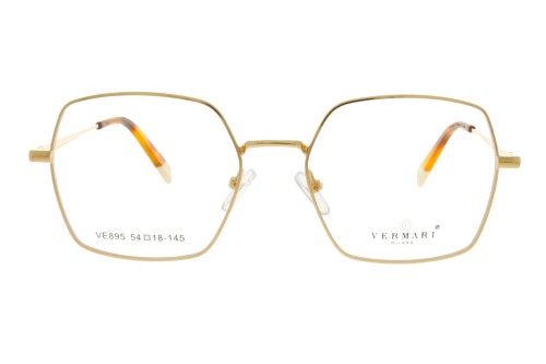 Okulary korekcyjne damskie Vermari Milano VE895 C2 złoty mat metal widok z przodu