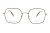 Okulary korekcyjne unisex Vermari Milano VE895 C1 czarny mat z złotym mostkiem metal widok z przodu