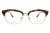Okulary korekcyjne damskie Vermari Milano VE887 C3 brązowy marmurkowy z złotym metalem acetat+metal widok z przodu