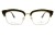 Okulary korekcyjne damskie Vermari Milano VE887 C2 ciemny szylkret z złotymi akcentami acetat+metal widok z przodu