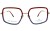 Okulary korekcyjne damskie Vermari Milano VE857 C3 czerwono-niebieski gradient acetat+metal widok z przodu
