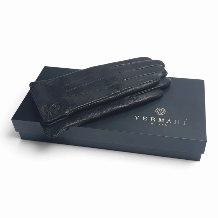 Czarne rękawiczki Vermari Milano VMGL-2006L – elegancki model męski