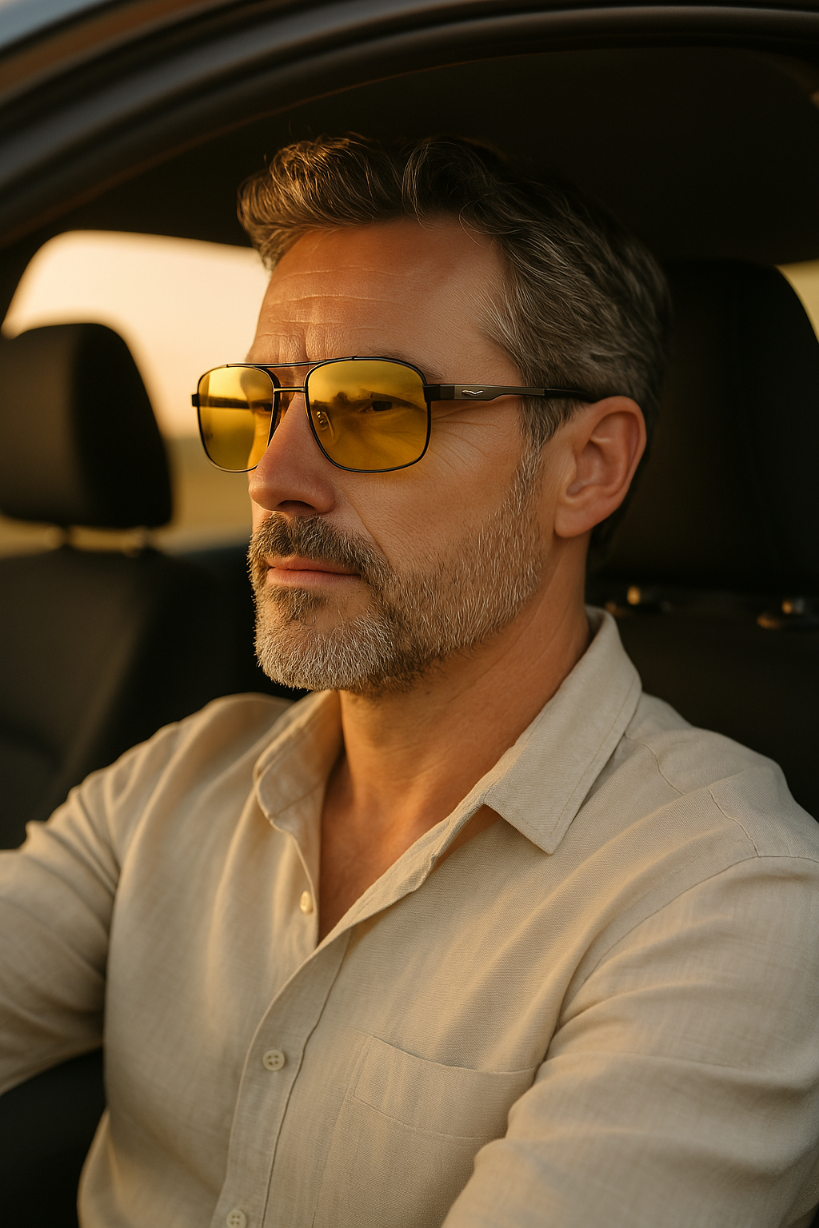 Yellow Lens Glasses for Drivers PRIUS PRM-5 C6 Drive | Polarization